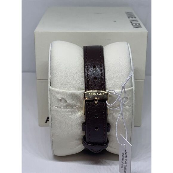 Anne Klein 10/9168 Women's Black Leather Band Analog Dial Quartz Watch WAT169 - Picture 6 of 12